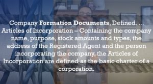 What are business formation documents