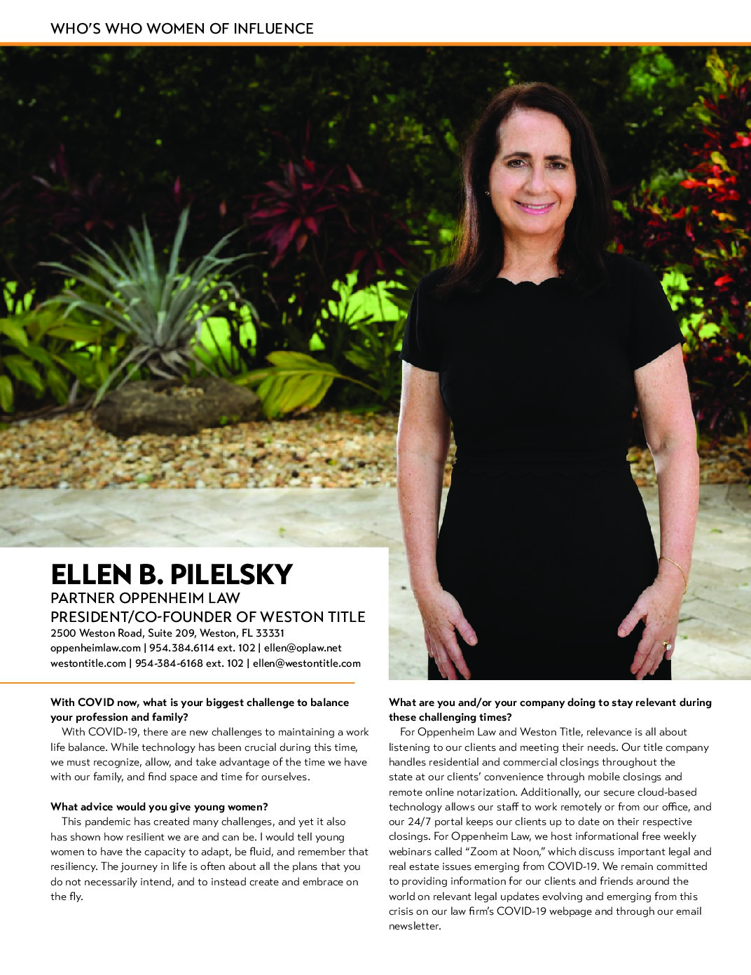 Ellen Pilelsky WOI Profile (3)
