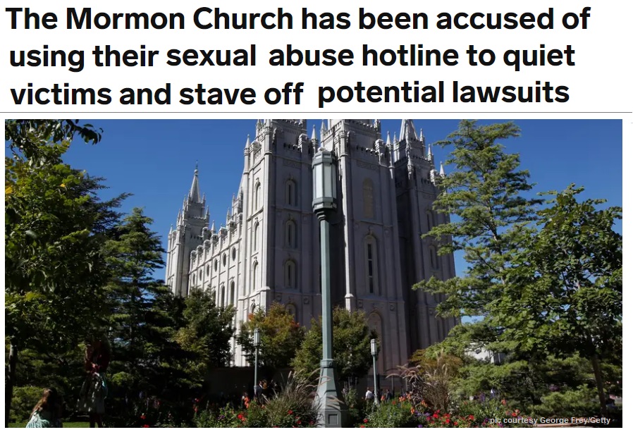 the mormon church has been accused of using their sexual abuse hotline to quiet victims and stave off potential lawsuits